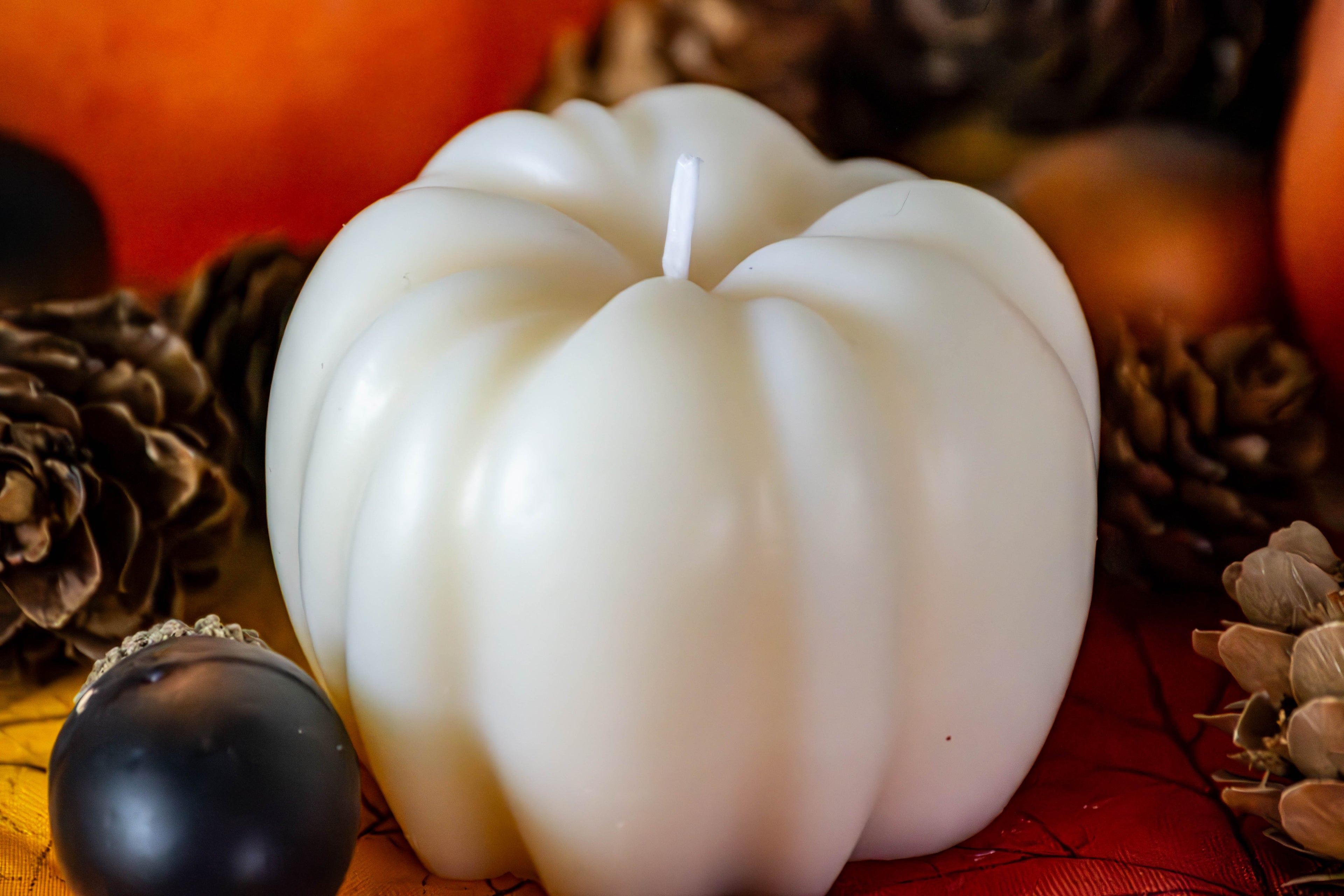 Bougie Citrouille en Cire de Coco | Sans Parfum